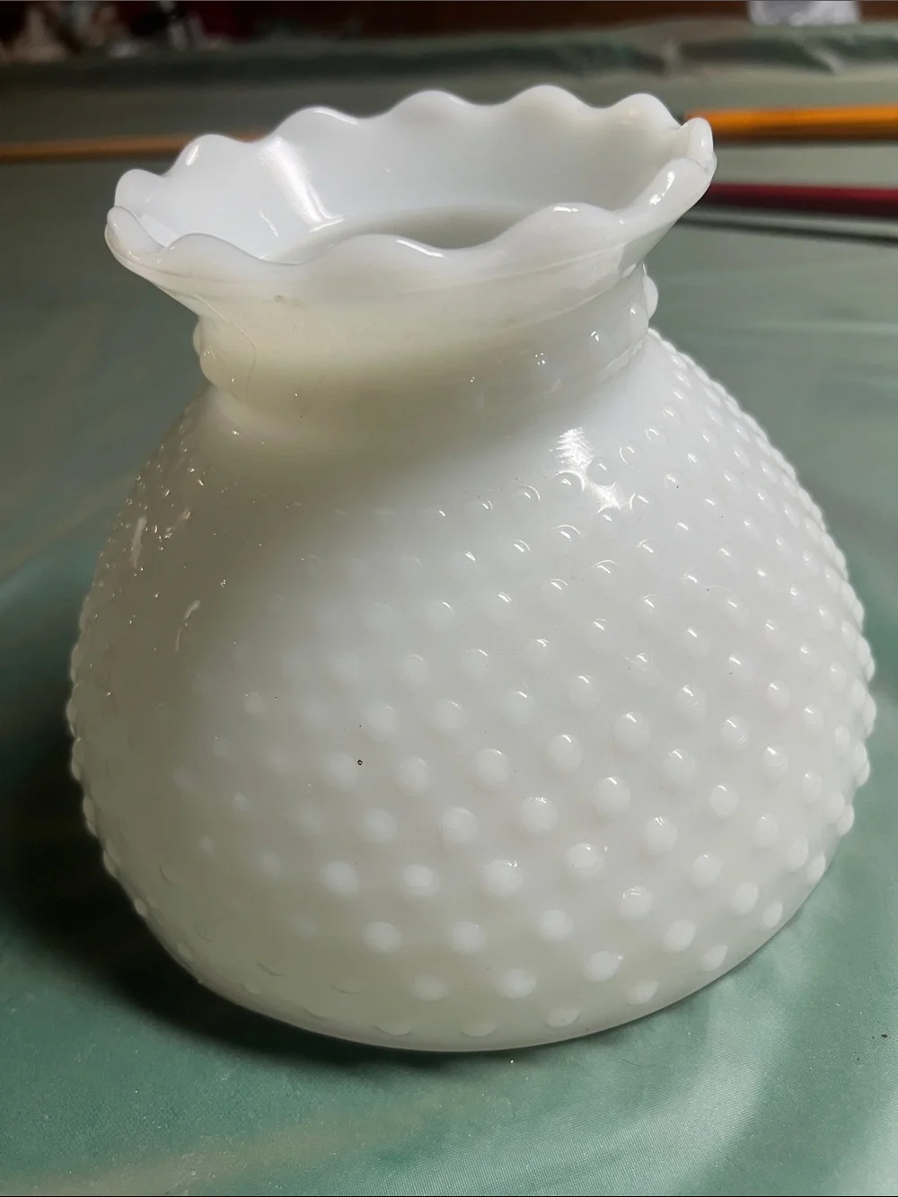 Anchor Hocking White Hobnail Milk Glass Lantern Shade